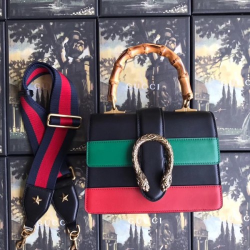 Gucci Dionysus petit sac à main 523367 noir&rouge&vert