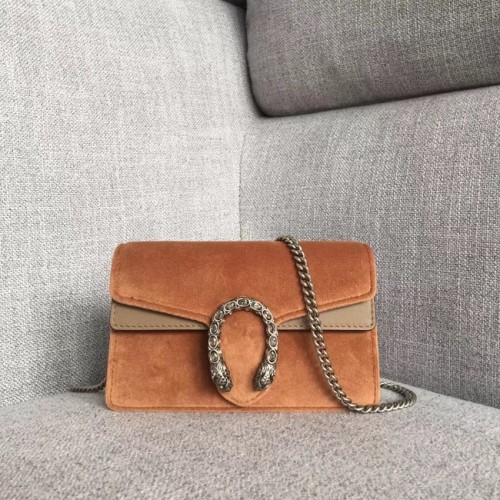 Gucci Dionysus super mini sac en velours 476432 Taupe