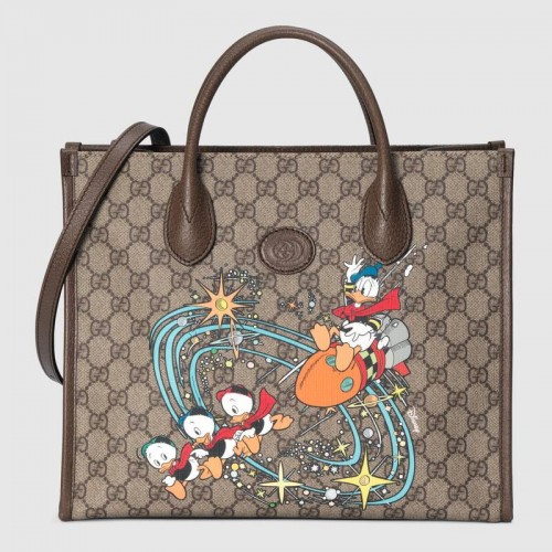 Gucci Disney x Gucci sac cabas Donald Duck 648134 marron