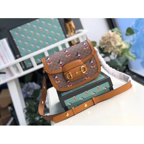 Gucci Disney x Mickey Mouse Petit sac à bandoulière 602205 Marron