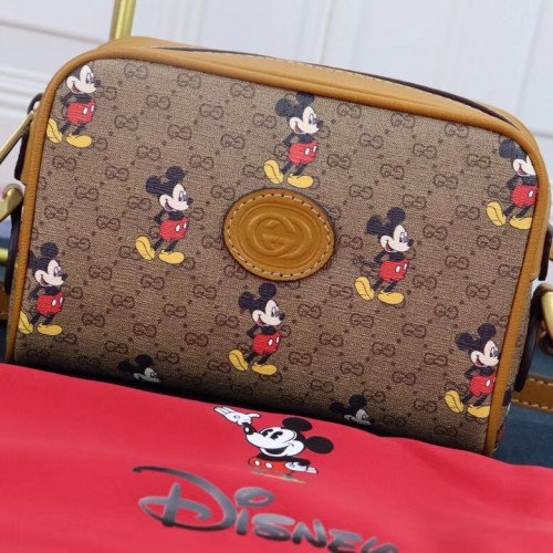 Gucci Disney x Mickey Mouse Petit sac à bandoulière 602536 Marron