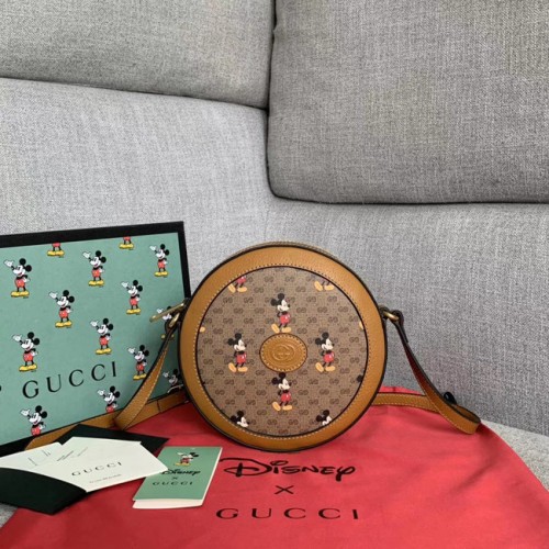 Gucci Disney x Mickey Mouse Petit sac à bandoulière 603938 Marron