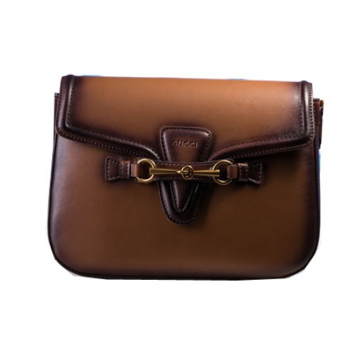 Gucci Emily Sac à bandoulière en cuir nappa 370835 Blé