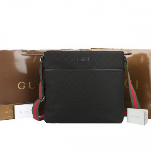 Gucci GG Canvas Sac messager moyen 189751 Noir