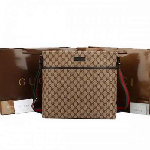 Gucci Sac messager moyen en toile GG 189751 Marron