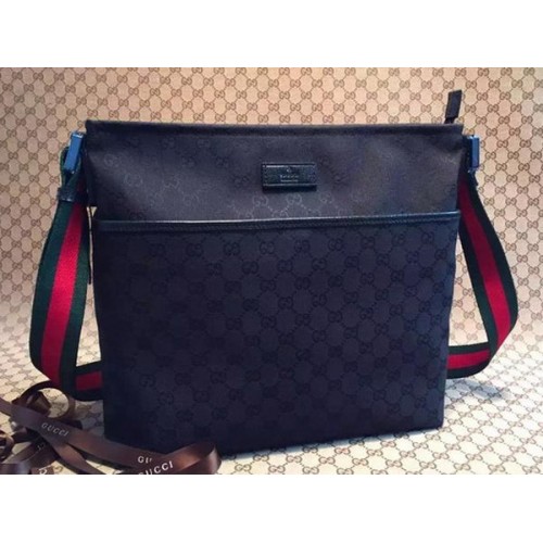 Gucci GG Canvas Medium Messenger Sacs 189751 Noir