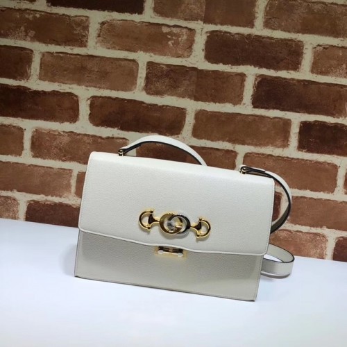 Gucci GG Sac à bandoulière en cuir 576388 blanc