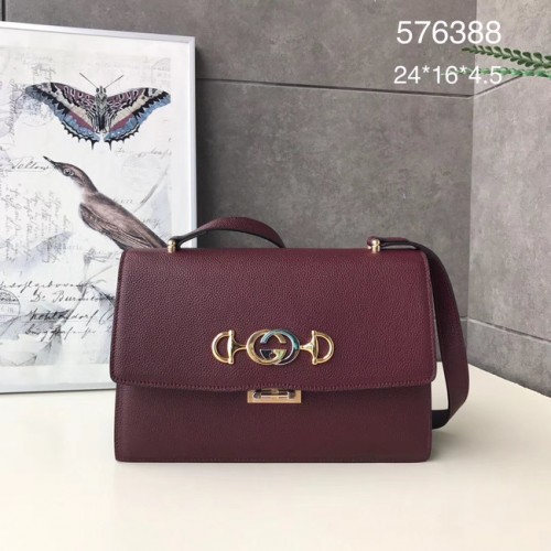 Gucci GG Sac à bandoulière en cuir A576388 Violet