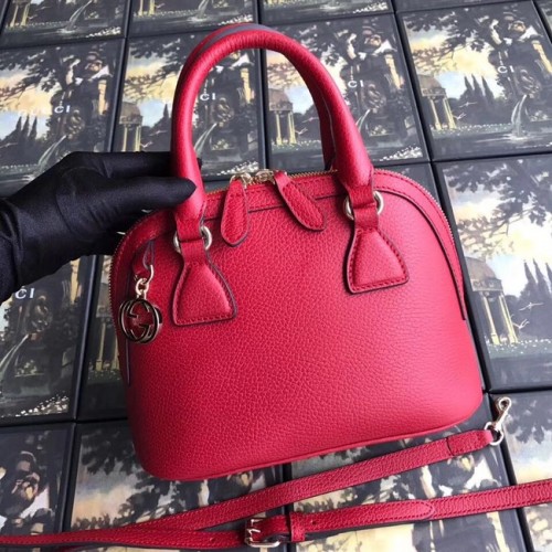 Gucci GG Sac fourre-tout en cuir 449661 rouge