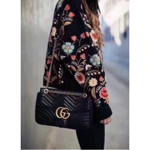 Gucci GG Marmont Matelasse Sac à bandoulière 443496 Noir