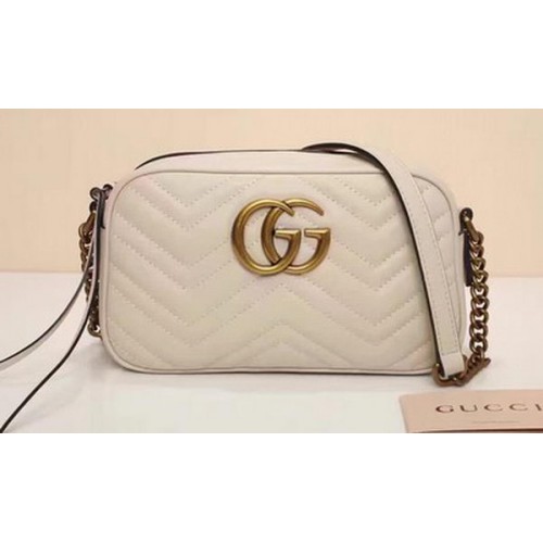 Gucci GG Marmont Matelasse Sac à bandoulière 447632 OffWhite