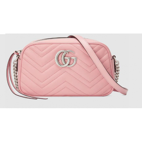 Gucci GG Marmont Matelasse Sac à bandoulière 447632 rose clair