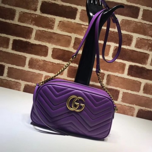 Gucci GG Marmont Matelasse Sac à bandoulière 447632 violet