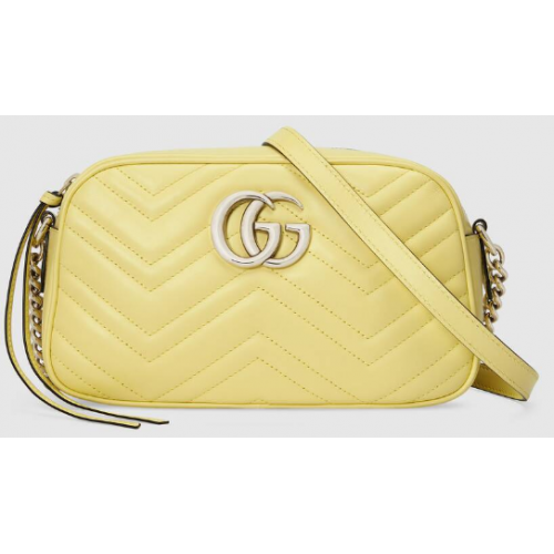 Gucci GG Marmont Matelasse Sac à bandoulière 447632 jaune