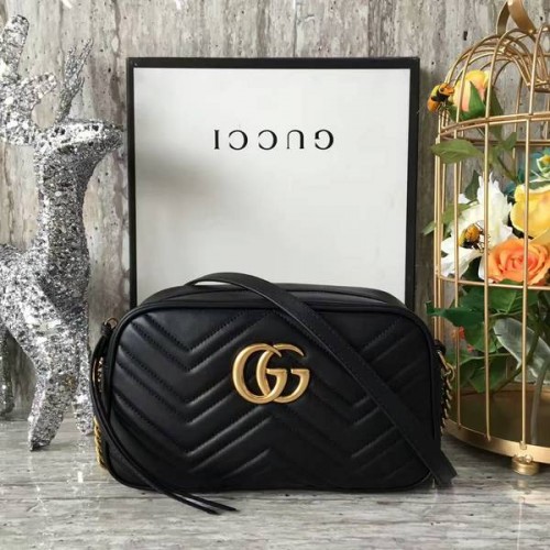 Gucci GG Marmont Matelasse Sac à bandoulière 447632A Noir