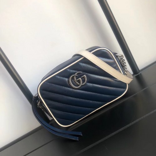 Gucci GG Marmont Matelasse mini sac 448065 bleu marine