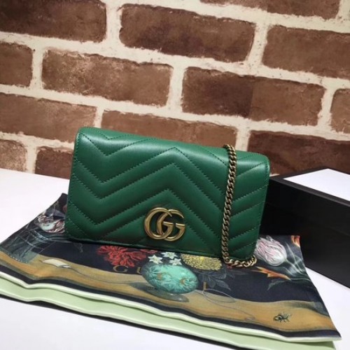 Gucci GG Marmont Matelasse mini Sac 448426 Vert