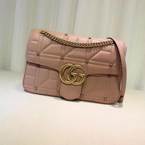 Gucci GG Marmont Mmatelasse Sac à bandoulière 443496 Rose