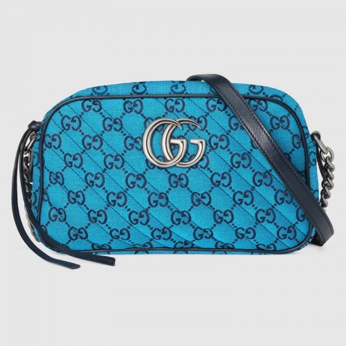Gucci GG Marmont Multicolor petit sac à bandoulière 447632 bleu