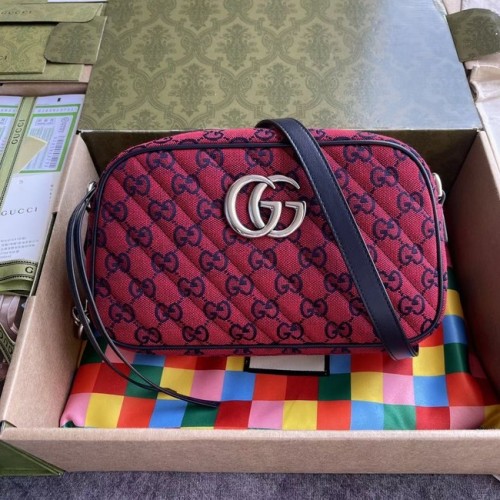 Gucci GG Marmont Multicolor petit sac à bandoulière 447632 rouge