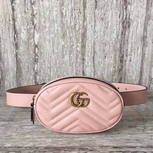 Gucci GG Marmont Sac en cuir matelassé 476434 Rose