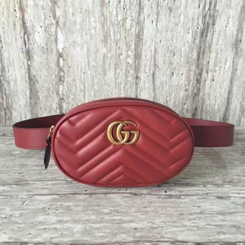 Gucci GG Marmont Sac en cuir matelassé 476434 Rouge