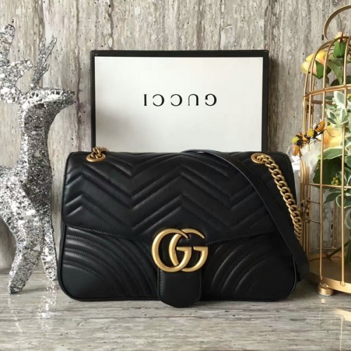 Gucci GG Marmont Velours Sac à Bandoulière 443496A Noir
