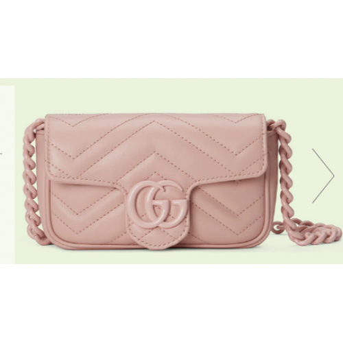 Gucci Sac ceinture GG Marmont 699757 Rose clair
