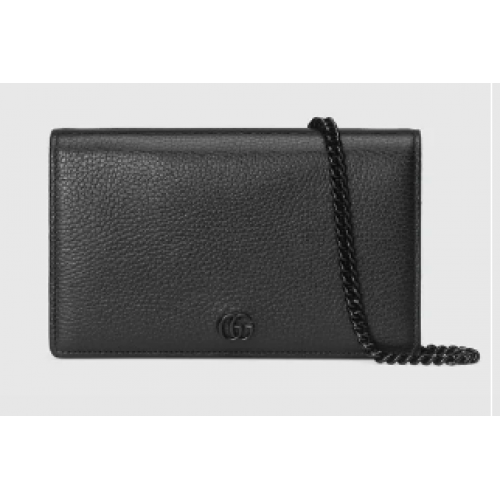 Portefeuille chaîne Gucci GG Marmont 497985 noir
