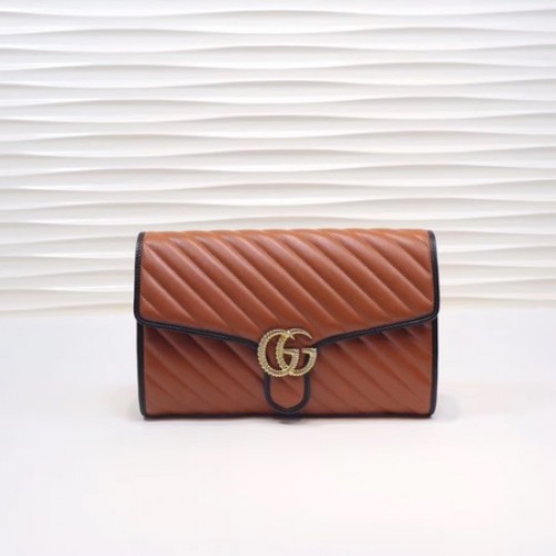 Gucci Pochette GG Marmont 498079 marron