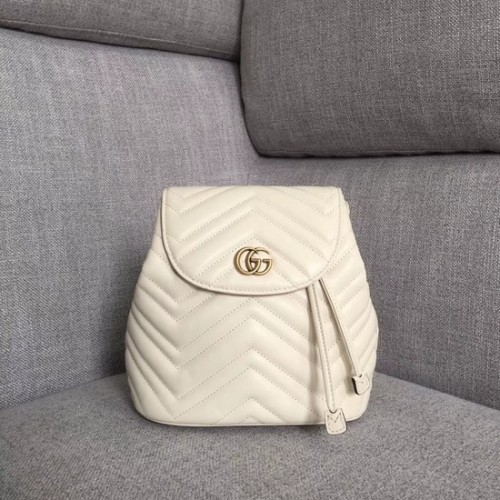 Gucci GG Marmont sac à dos matelassé 528129 blanc