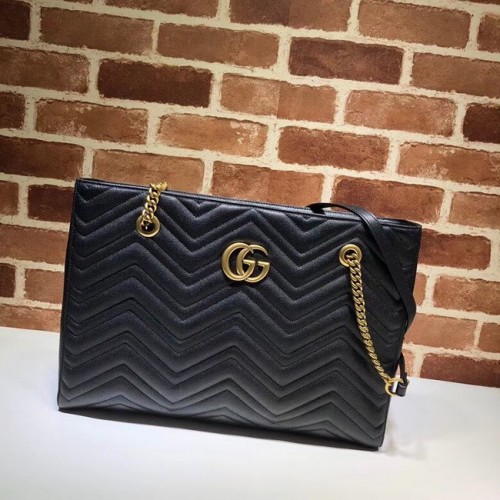 Gucci GG Marmont matelasse fourre-tout moyen 524578 noir