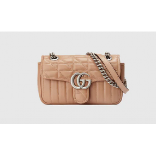 Gucci Mini sac matelassé GG Marmont 446744 Beige