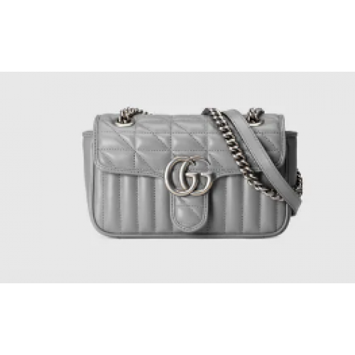 Gucci GG Marmont matelasse mini sac 446744 gris