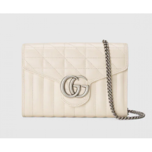 Gucci Mini sac matelassé GG Marmont 474575 Blanc