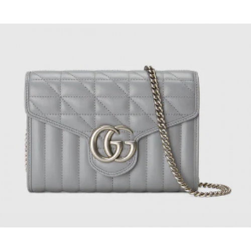 Gucci GG Marmont matelasse mini sac 474575 gris