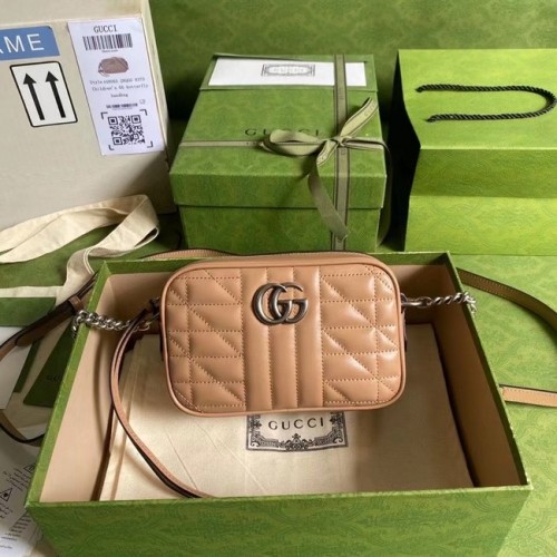 Gucci GG Marmont mini sac à bandoulière 634936 Rose beige