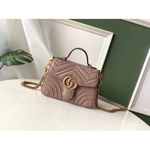 Gucci GG Marmont mini sac à main 547260 Vieux rose