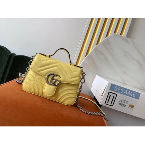 Gucci GG Marmont mini sac à main 547260 jaune