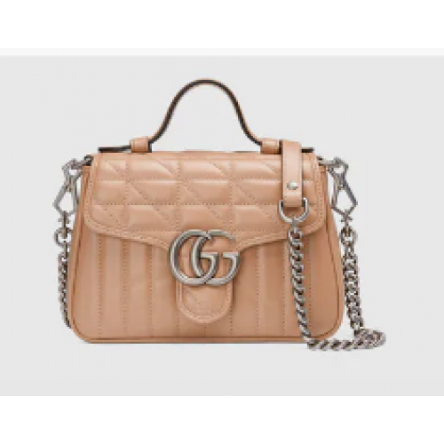 Gucci GG Marmont mini sac à main 583571 Rose beige