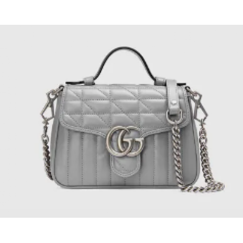 Gucci GG Marmont mini sac à main 583571 gris