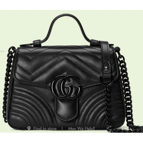 Gucci GG Marmont mini sac à main 702563 noir