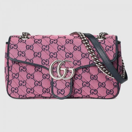 Gucci GG Marmont multicolore petit sac à bandoulière 443497 Rose