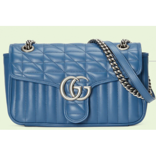Gucci GG Marmont petit sac à bandoulière 443497 Bleu