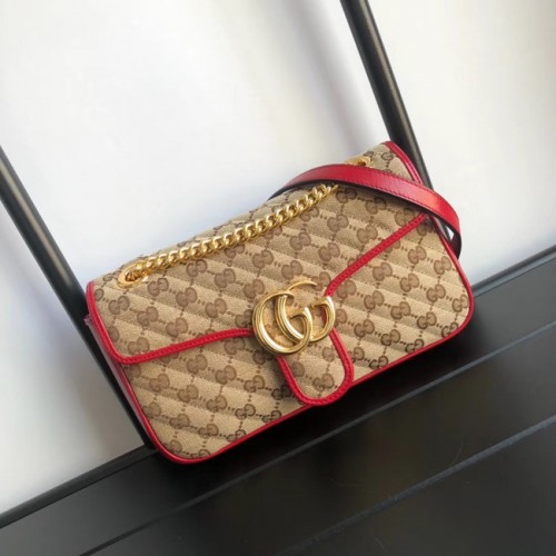 Gucci GG Marmont petit sac à bandoulière 443497 rouge