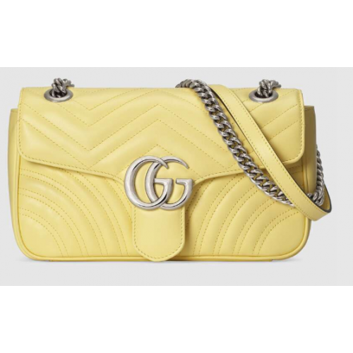 Gucci GG Marmont petit sac à bandoulière 443497 jaune