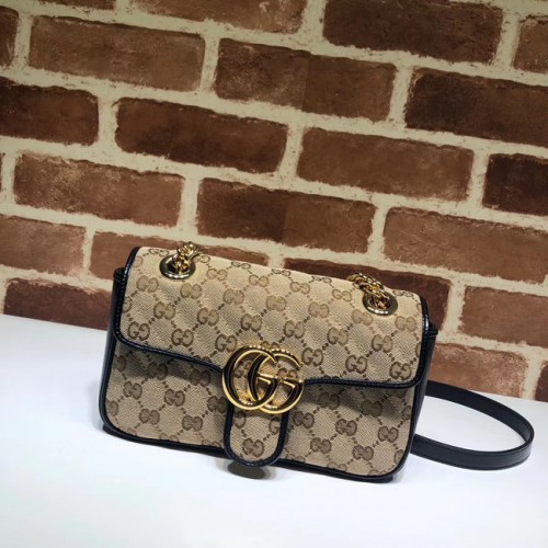 Gucci GG Marmont petit sac à bandoulière 446744 noir