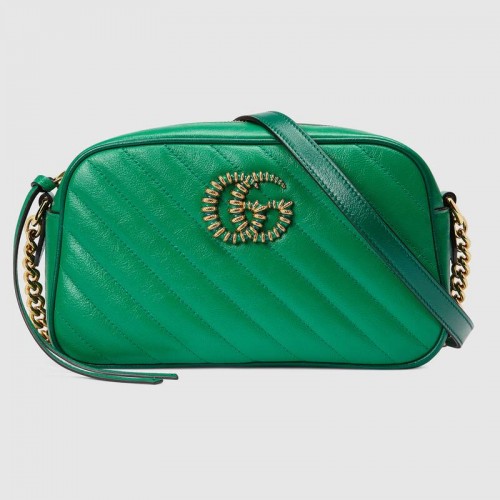 Gucci GG Marmont petit sac à bandoulière 447632 Vert vif
