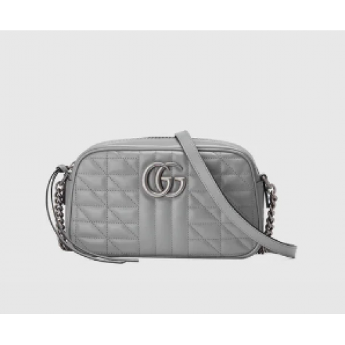 Gucci GG Marmont petit sac à bandoulière 447632 Gris foncé