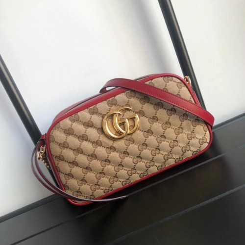 Gucci GG Marmont petit sac à bandoulière 447632 rouge